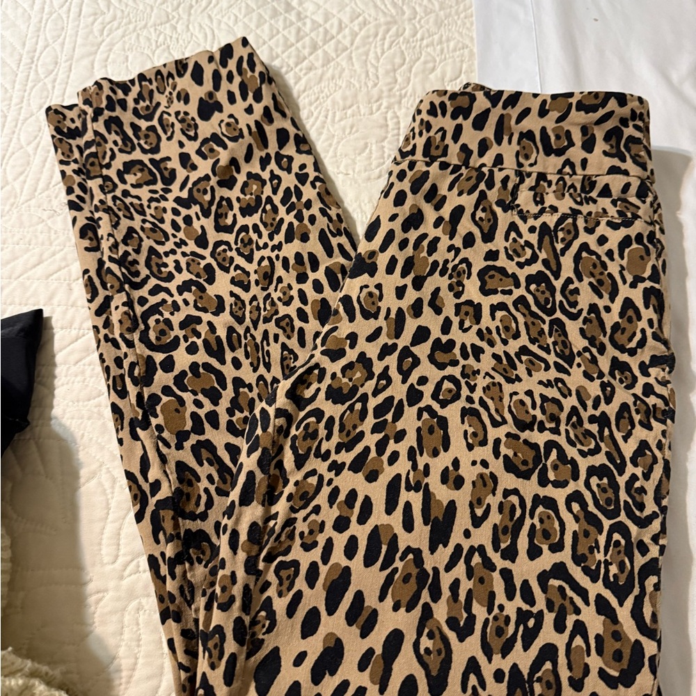 Kim Rogers Tan and Black Animal Print Pants